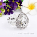 Corazón de cristal de diamante de imitación plata brazalete personalizado de pulsera